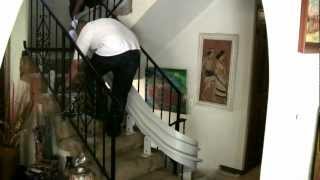 Bruno curved stairlift installation video [upl. by Epillihp]