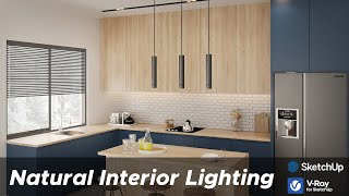 Create Natural Lighting in the Interiors VRay for SketchUp Tutorial Dome Light and HDRI Maps [upl. by Ahsenik756]