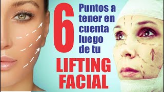 6 Recomendaciones POST LIFTING FACIAL 🧡 REJUVENECIMIENTO de ROSTRO👸 Dr Percy Nevado CIRUGÍA PLASTICA [upl. by Gwenore]