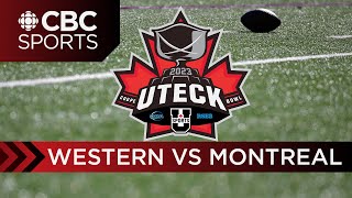 U SPORTS Uteck Bowl Western Mustangs vs Montréal Carabins  CBC Sports [upl. by Nali]