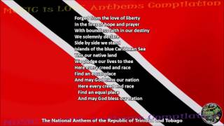 Trinidad and Tobago National Anthem with music vocal and lyrics ENGLISH [upl. by Bollay151]