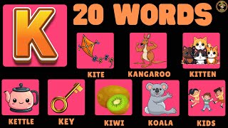 K Letter Words  K Letters Words in English  ABCD  Alphabet Vocabulary alphabets ep11 [upl. by Zima]