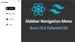 Create A Sidebar Navigation Menu using React JS amp Tailwind CSS [upl. by Cheffetz237]