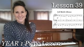 Free Beginner Piano Lessons  39 Mezzo Forte  Irish Washer Woman Year 1 3 7 [upl. by Dwaine946]