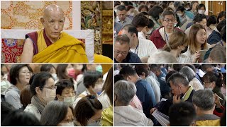 Gaden Tri Rinpoche begins the first day of his twoday teachings by Tsongkhapa in Dharamshala [upl. by Grannias]