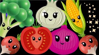 Baby Sensory Fruit  Funky Veggies Dancing Vegetables Baby Sensory  New Video [upl. by Enidlarej]