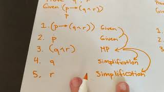 Proofs with Rules of Inference 1 Propositional Logic for Linguists 15 [upl. by Anoiek]