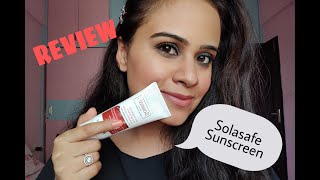 REVIEW  Solasafe SPF 50 Sunscreen  Hindi  Sunscreen that Actually works UNWRAPHAPPINESS [upl. by Baer]