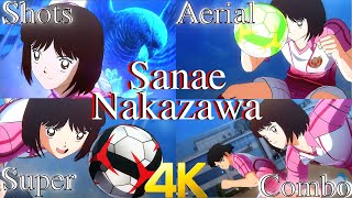 Sanae Nakazawa Perform All Shots  Super Shot  Combo  Aerial Captain Tsubasa Rise of New Champions [upl. by Krefetz]