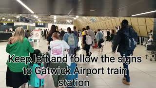 How to access Gatwick South or North terminal from Gatwick Airport train station [upl. by Ariday]