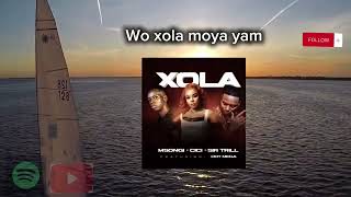 Sir Trill X Msongi X Cici Feat DotMega Xola Lyrics [upl. by Wiltsey]