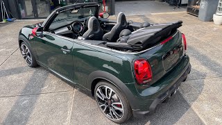 MINI Cabrio John Cooper Works 2024 in Rebel Green Roof Opening Demonstration [upl. by Adigun]