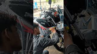 Bike lamination tvsmotorcycles tvsapacherr rider tvsapachertr [upl. by Aimak]