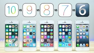 iOS 10 vs iOS 9 vs iOS 8 vs iOS 7 vs iOS 6 on iPhone 5 Speed Test [upl. by Eidob]