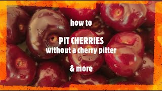 ⭐ HOW TO Pit Cherries without a Cherry Pitter amp more [upl. by Natsyrt]