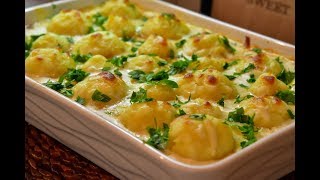 كرات البطاطس بالصلصه البيضه وصفه رهيبه  Potato balls with white sauce [upl. by Alakcim]