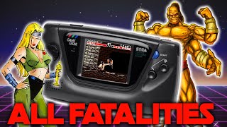 Mortal Kombat Game Gear ALL FATALITIES [upl. by Edas25]