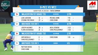 Brothers T20 Div 1 v Walkerston 1st Grade T20  MCAI Dixon Homes T20 1st Div Shootout Round 7 [upl. by Pinkerton]