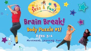 Brain Break Body Puzzle 1 Jess amp Fun Movement and Learning Activities for Kids [upl. by Adamsun]