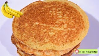 PANCAKES HOTCAKES DE PLATANO ECONOMICO Y FACIL PARA DESAYUNO TORTITAS ROSVI HERNANDEZ [upl. by Checani]