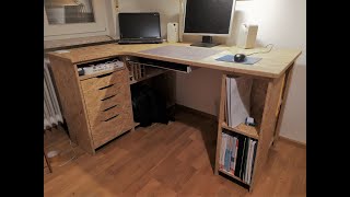 Schreibtisch für 100€ selber bauenDIY desk for 100€ [upl. by Aimil]