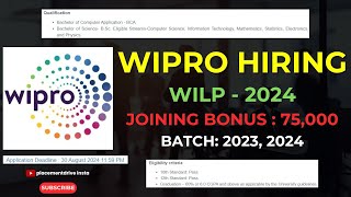 Wipros WILP 2024 Earn While You Learn [upl. by Marcus]