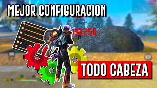 DOMINA la MEJOR CONFIGURACION para DAR TODO CABEZA ✅ SENSIBILIDAD PERFECTA para FREE FIRE 🔥 [upl. by Allertse939]