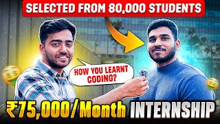 How He Learnt Coding to Get ₹75000 OffCampus Internship in 2024  DSA Learning Strategy [upl. by Quickel131]