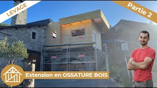 Extension en OSSATURE BOIS  Partie 2  Levage de la structure [upl. by Tonina]