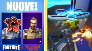 NUOVE SKIN STRANGER THINGS SU FORTNITE DRONE SALDATORE NELLA FABBRICA ROBOT [upl. by Vershen]