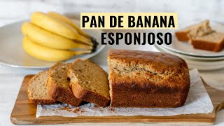 Receta de Pan de Banana  Pan de Plátano casero y esponjoso [upl. by Hubie]