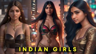 Mesmerizing Beauty in 4K AIGenerated IndianLooking Girls Lookbook  AI Art Showcase [upl. by Linnet]