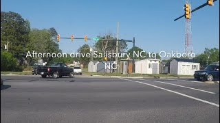 NORTH CAROLINA BACKROADS  Afternoon drive Salisbury NC to Oakboro NC  ASMR [upl. by Anaimad439]