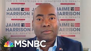 Jaime Harrison Lindsey Graham Is In Trouble In South Carolina Senate Race  Andrea Mitchell [upl. by Cynthia]