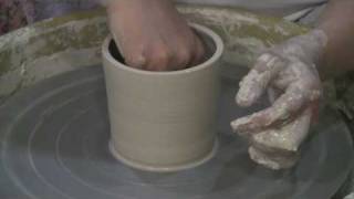 Instructional Pottery Demo small pot step by step basics [upl. by Tirrag]