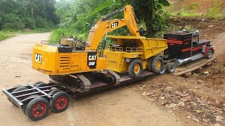 cat 797 scale 114 cat 390f scale 18 king hauler 16  rc action homemade [upl. by Trinia]