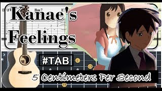 Guitar Tab  Kanaes Feelings 5 Centimeters Per Second OST Fingerstyle Tutorial Sheet Lesson Anp [upl. by Klemens]