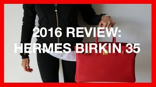 REVIEW Hermes Birkin 35  2016 [upl. by Virgel]