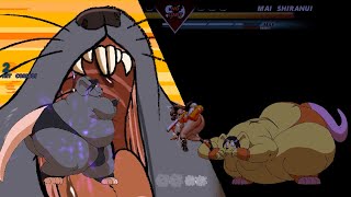 MUGEN Mai Shiranui vs Lardo amp Lardo Rat [upl. by Koby]