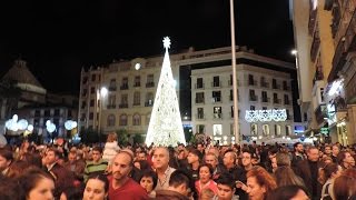 Inauguración Alumbrado Navideño Málaga 20142015 [upl. by Harad997]