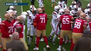 49ers and Browns get into pregame fight [upl. by Edwin223]