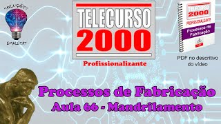 Telecurso 2000  Processos de Fabricação  66 Mandrilamento [upl. by Nyltiac]