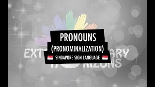 SINGAPORE SIGN LANGUAGE 101 Pronouns Pronominalisation [upl. by Nalepka344]