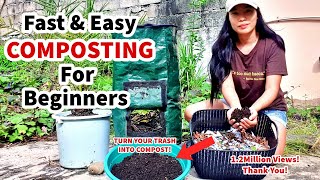 Fast amp Easy Composting for Beginners  How To Make Compost Fast [upl. by Hillhouse]