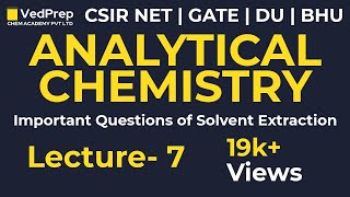 Analytical Chemistry  Important Questions Of Solvent Extraction CSIR NETGATEDUBHU CHEM ACADEMY [upl. by Pennington]