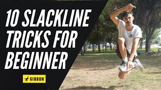 LEARN 10 SLACKLINE TRICKS  in 10 minutes [upl. by Ydroj]