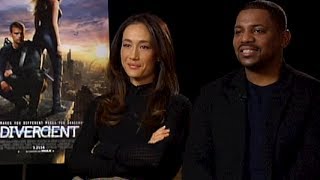 DIVERGENT Interview  Maggie Q and Mekhi Phifer Chat About The Film w Tim Estiloz [upl. by Neelhtac]