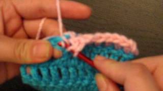 Crochet Help  Changing ColorsYarns amp Weaving in as you go [upl. by Anerda]