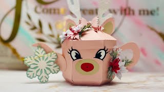 Light Up Reindeer Teapot Tutorial Chibitronics Reed Swtich 3D SVG file from Creative Fabrica [upl. by Inahpit695]