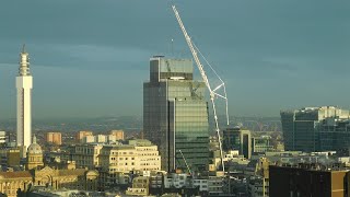 Crane Removal at 103 Colmore Row Birmingham [upl. by Ik]